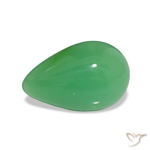 2.34ct Verde trébol crisoprasa, En forma de pera, Opaco