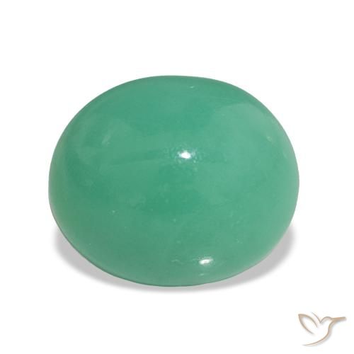 crisoprasa Verde medio natural de 3.55 ct, Corte Óvalo, Opaco
