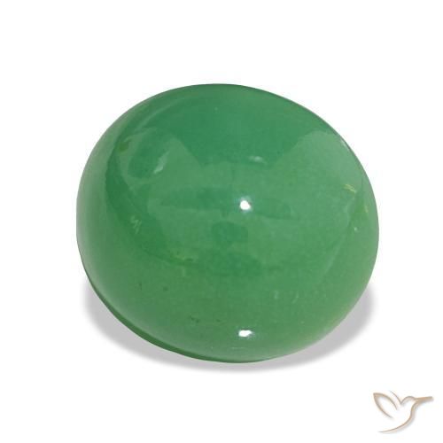 crisoprasa Verde trébol natural de 5.48 ct, Corte Óvalo, Opaco