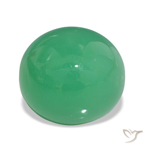 crisoprasa Verde albahaca claro natural de 6.80 ct, Corte Óvalo, Opaco