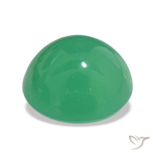 crisoprasa Verde albahaca claro natural de 6.80 ct, Corte Óvalo, Opaco