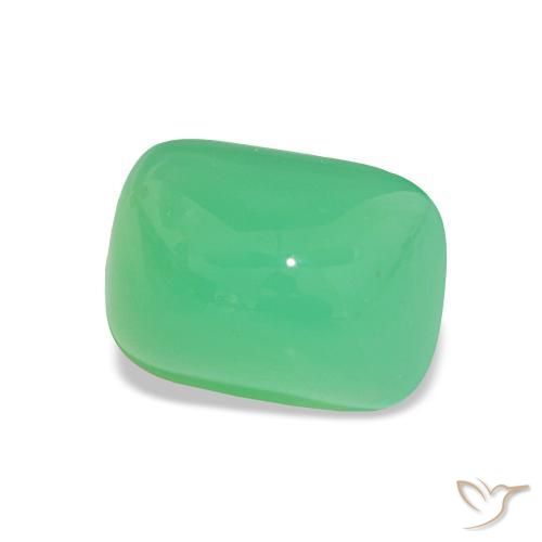 Crisoprasa Verde claro natural de 2.24 ct, Corte Baguette, Opaco
