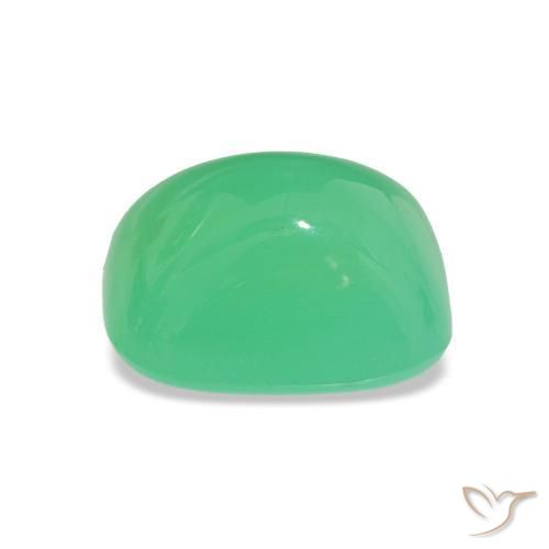 Crisoprasa Verde claro natural de 2.24 ct, Corte Baguette, Opaco