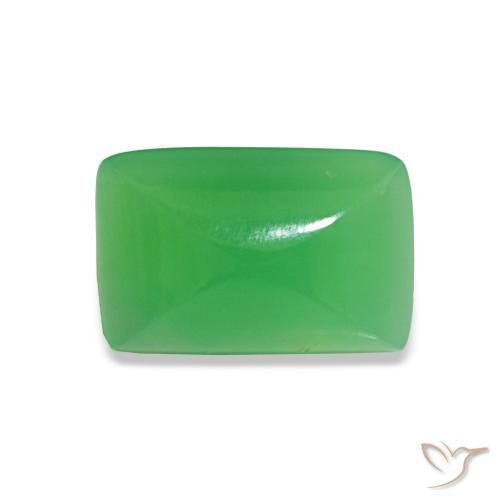 1.43ct Verde medio crisoprasa, Corte Baguette, Opaco