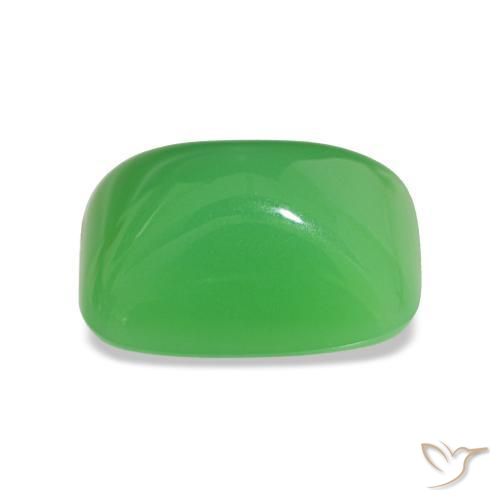 Crisoprasa Verde claro natural de 8.28 ct, Corte Baguette, Opaco