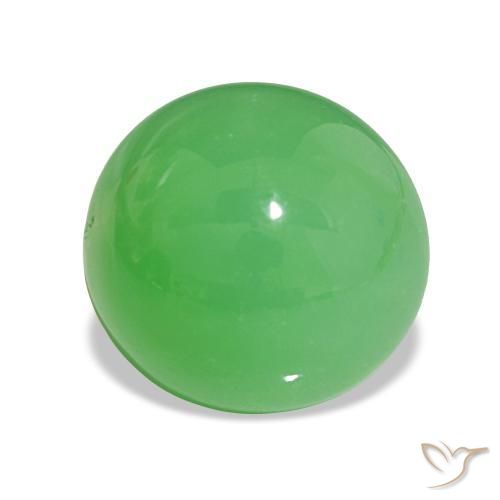 Crisoprasa Verde eléctrico natural de 7.50 ct, Corte Óvalo, Opaco