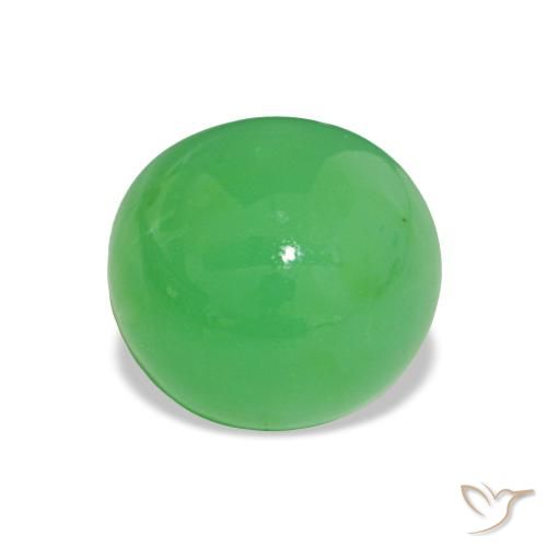 2.73ct Verde eléctrico crisoprasa, Ovalada, Opaco