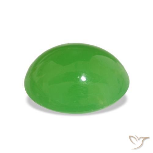 Crisoprasa Verde vivo natural de 2.80 ct, Corte Óvalo, Opaco