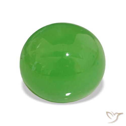 5.59ct Verde vivo crisoprasa, Ovalada, Opaco