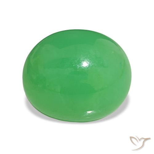 6.97ct Verde medio crisoprasa, Ovalada, Opaco
