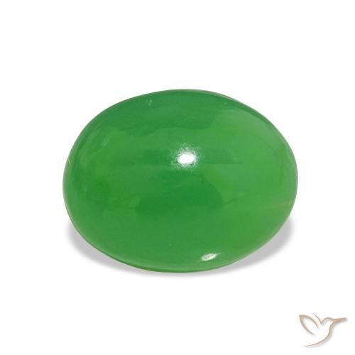 1.98ct Verde eléctrico crisoprasa, Ovalada, Opaco