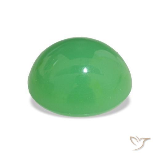 Crisoprasa Verde medio natural de 3.30 ct, Corte Óvalo, Opaco