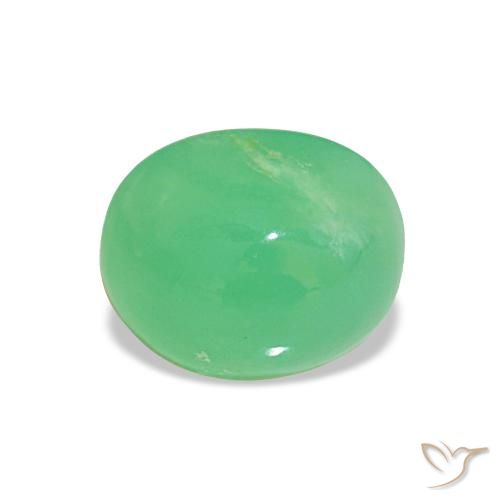 2.20ct Verde medio crisoprasa, Ovalada, Opaco