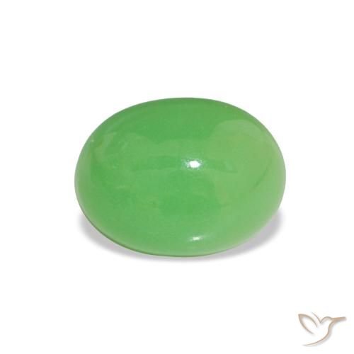 1.84ct Verde vivo crisoprasa, Ovalada, Opaco