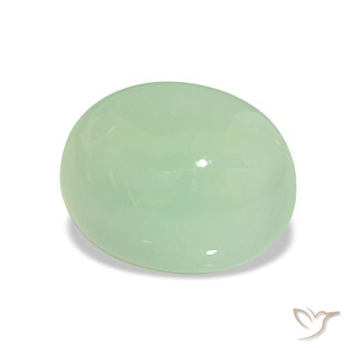 Crisoprasa verde natural de 6,67 ct, corte óvalo, translúcido