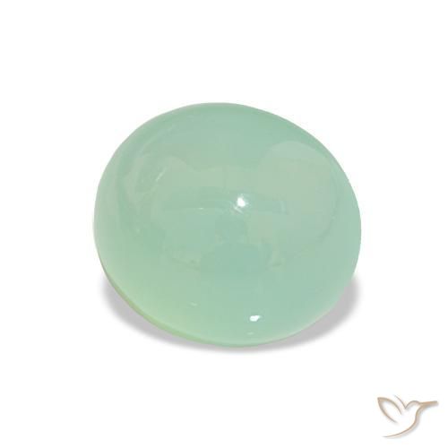 Crisoprasa verde natural de 3,92 ct, corte óvalo, translúcido