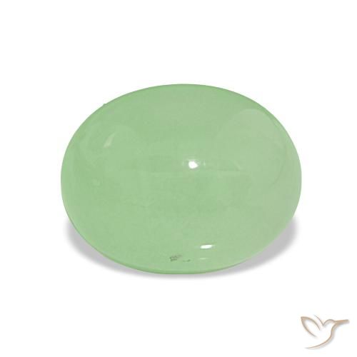 crisoprasa Verde lima natural de 2.57 ct, Corte Óvalo, Translúcido