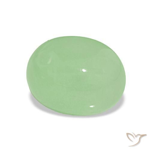 crisoprasa Verde lima natural de 2.57 ct, Corte Óvalo, Translúcido