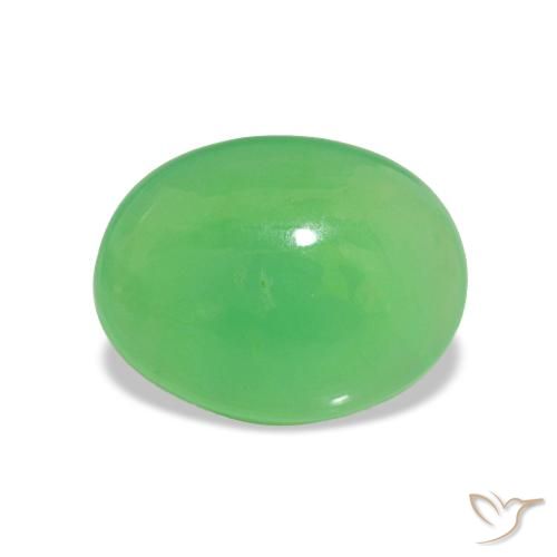 1.48ct Verde medio crisoprasa, Ovalada, Translúcido