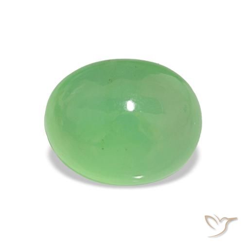 2.32ct Verde vivo crisoprasa, Ovalada, Translúcido