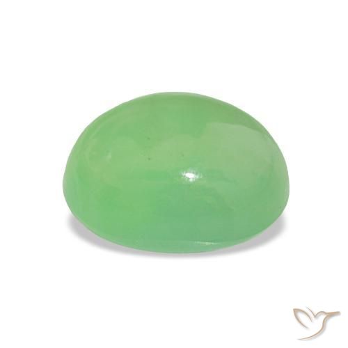 Crisoprasa Verde vivo natural de 2.32 ct, Corte Óvalo, Translúcido