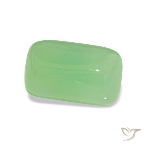 Crisoprasa Verde pera pálido natural de 3.79 ct, Corte Cojín, Translúcido