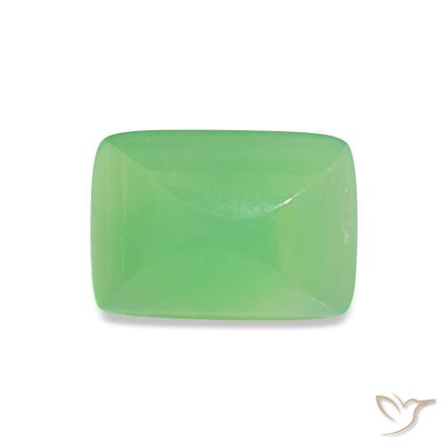 1.15ct Verde vivo crisoprasa, Corte Baguette, Translúcido