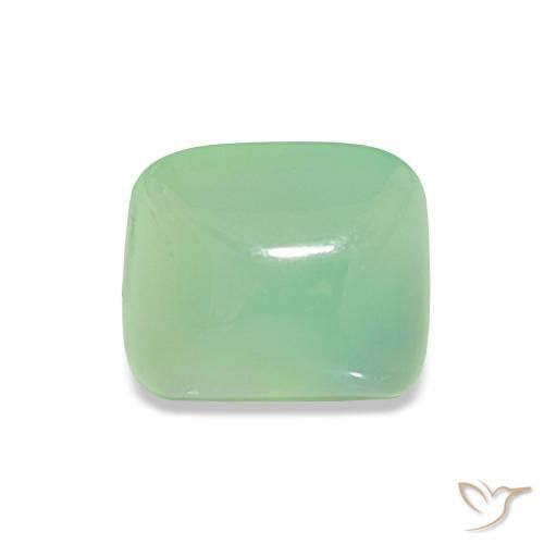 1.48ct Verde musgo pálido crisoprasa, Corte Baguette, Translúcido