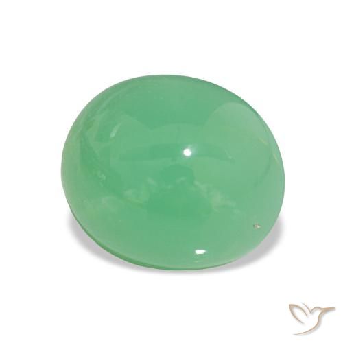 crisoprasa Verde claro natural de 3.58 ct, Corte Óvalo, Opaco