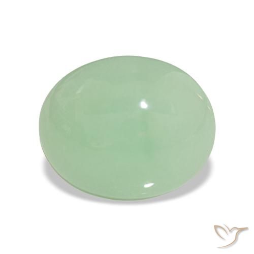 crisoprasa Medium Light-Green natural de 7.28 ct, Corte Óvalo, Opaco