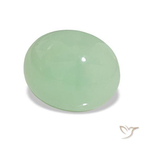 crisoprasa Medium Light-Green natural de 7.28 ct, Corte Óvalo, Opaco