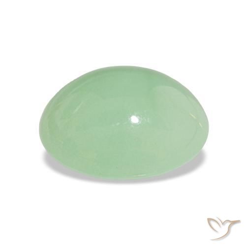 crisoprasa Medium Light-Green natural de 7.28 ct, Corte Óvalo, Opaco