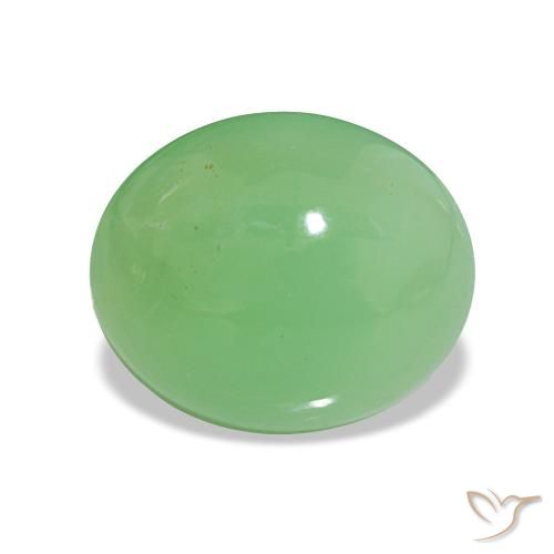 crisoprasa Verde vivo natural de 4.60 ct, Corte Óvalo, Opaco