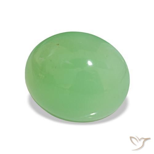 crisoprasa Verde vivo natural de 4.60 ct, Corte Óvalo, Opaco