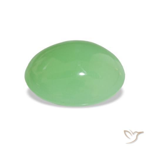 crisoprasa Verde vivo natural de 4.60 ct, Corte Óvalo, Opaco