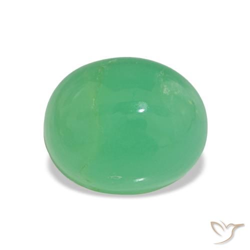 2.33ct Verde medio crisoprasa, Ovalada, Opaco