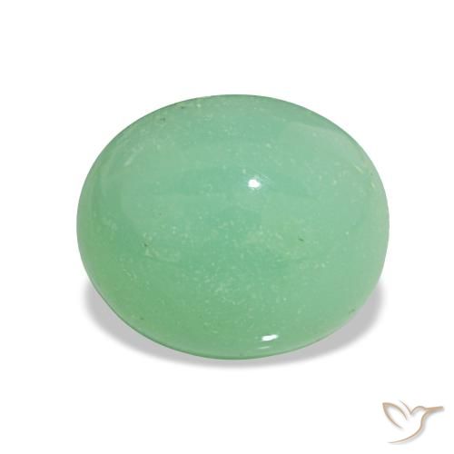 crisoprasa Verde medio natural de 2.92 ct, Corte Óvalo, Opaco
