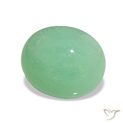 crisoprasa Verde medio natural de 2.92 ct, Corte Óvalo, Opaco