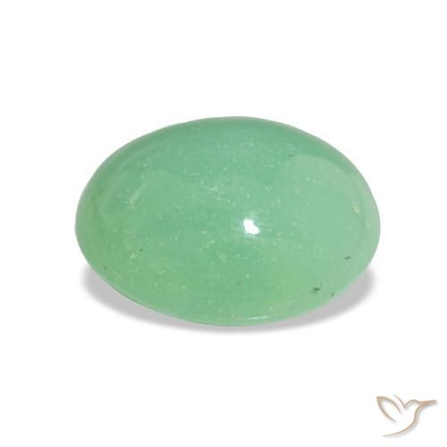 crisoprasa Verde medio natural de 2.92 ct, Corte Óvalo, Opaco