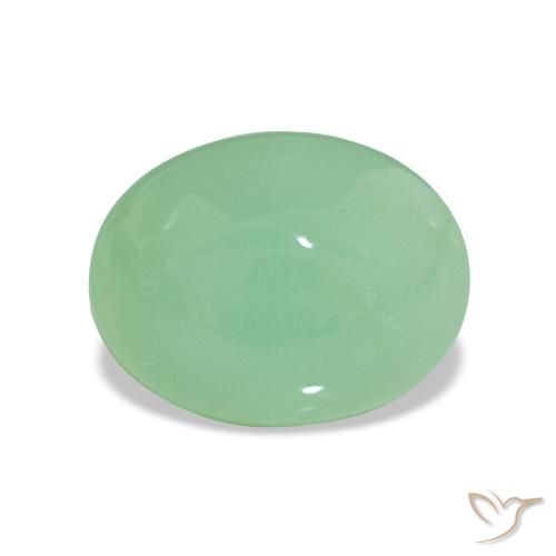2.52ct Verde pistacho crisoprasa, Ovalada, Opaco