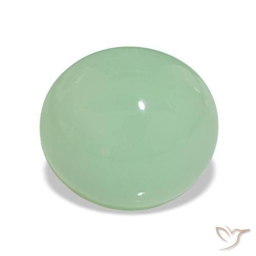 7.40ct Verde musgo claro Crisoprasa, Ovalada, Opaco