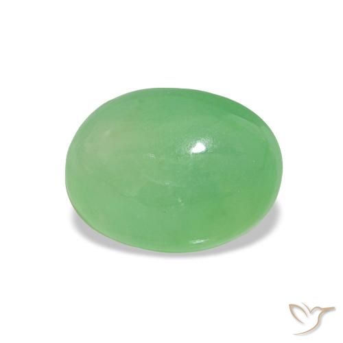 crisoprasa Verde trébol natural de 2.08 ct, Corte Óvalo, Translúcido