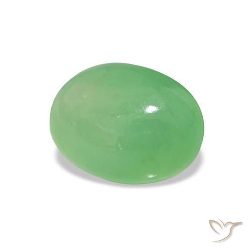 crisoprasa Verde trébol natural de 2.08 ct, Corte Óvalo, Translúcido