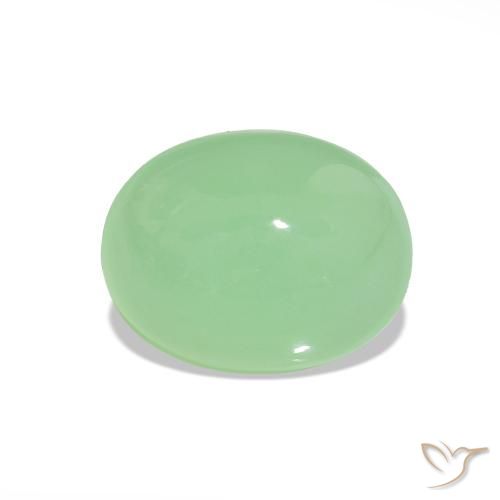 2.14ct Verde cálido crisoprasa, Ovalada, Translúcido