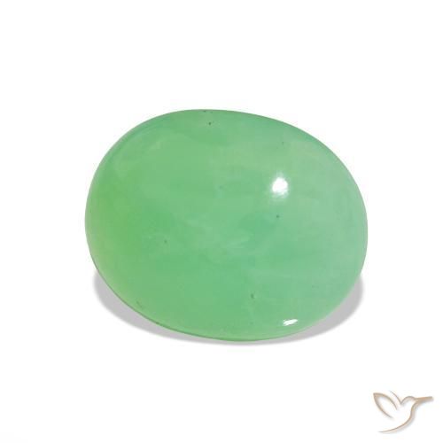 crisoprasa Verde trébol claro natural de 2.31 ct, Corte Óvalo, Translúcido