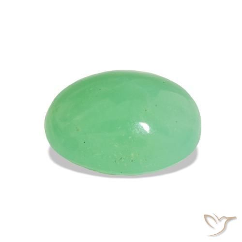 crisoprasa Verde trébol claro natural de 2.31 ct, Corte Óvalo, Translúcido