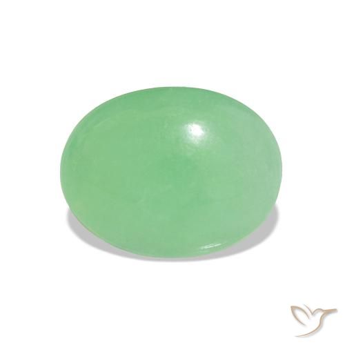 1.52ct Verde cálido crisoprasa Piedras Preciosas, Ovalada, Translúcido