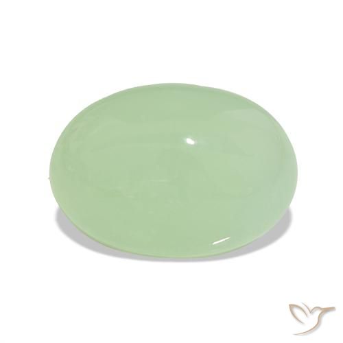 7.78ct Verde cálido Crisoprasa, Ovalada, Translúcido