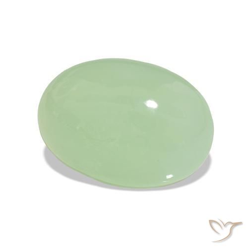 Crisoprasa verde natural de 7,78 ct, corte óvalo, translúcido