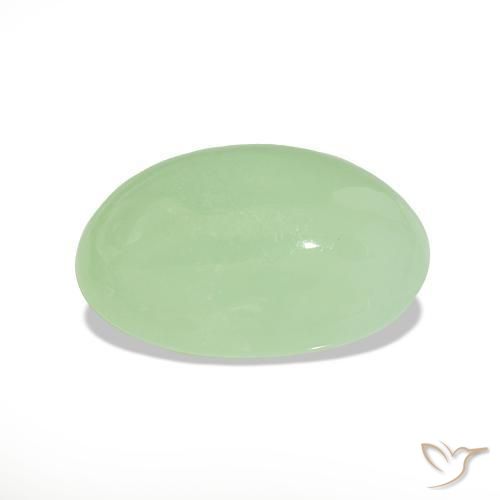 Crisoprasa verde natural de 7,78 ct, corte óvalo, translúcido